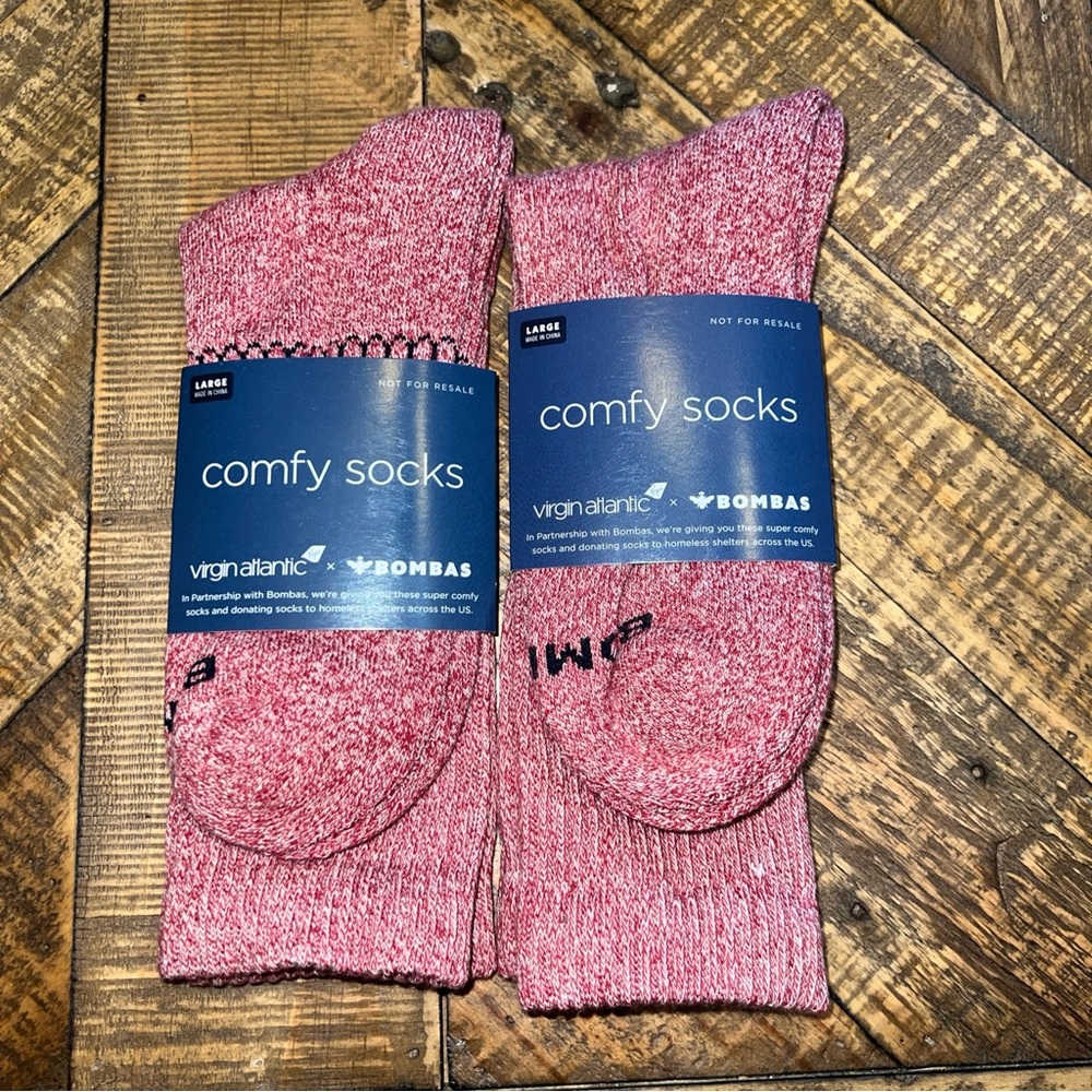 BOMBAS x Virgin Atlantic Socks LARGE 2 PAIRS